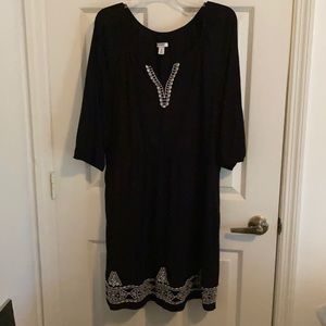 Old Navy Geometric Peasant Dress EUC